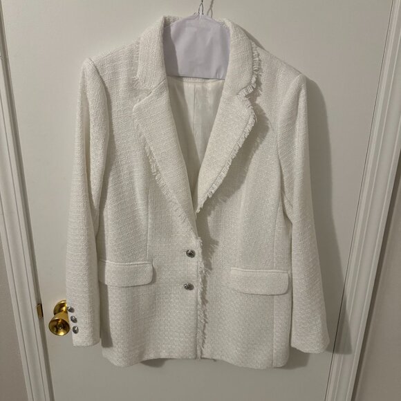 KARL LAGERFELD PARIS Long Sleeve Tweed Jacket - 2 Piece Suit - Picture 4 of 6